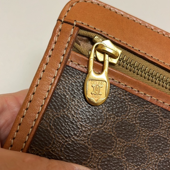 CELINE leather canvas clutch - Picture 4 of 17